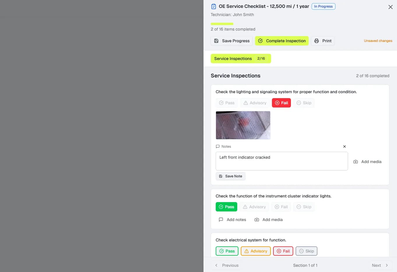 BOOKAR digital vehicle health check